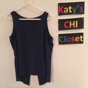 Express Navy Blue Sleeveless Blouse M